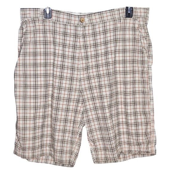 Urban‎ Up Shorts Brown Beige Chino Pockets Outdoor Casual Cotton Men 40 Flaw - Picture 1 of 9